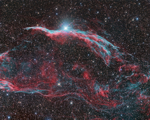 aestheticalspace: Western Veil Nebula  source: reddit