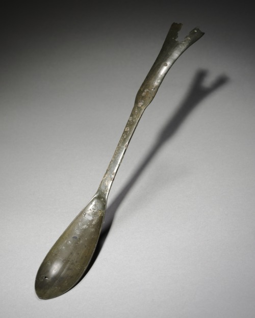 Spoon with Fish-Tail Design, 918-1392, Cleveland Museum of Art: Korean ArtSize: Overall: 30 cm (11 1
