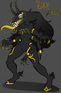 vivivihrea: slkjfgh i had to join the venom train and made a symbiote-sona named thunderthighs sinner. his host is my persona, eden, and they love each other very much. sinner is rather possessive over his host, but eden doesnt mind. owo please do not