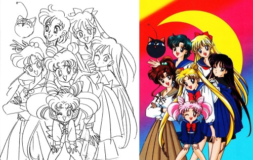 Sailor Moon Animanga Books by Nakayoshi CoverSketches by Naoko Takeuchi (2)