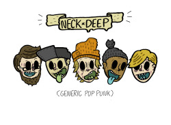 hxbridtheory:  Neck Deep, cartoon. [x]if u remove credit u r a little bitch 