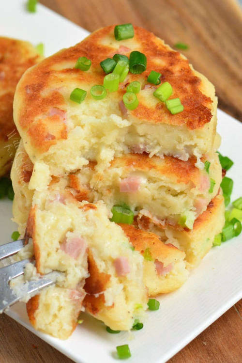 theindependentconservative: foodffs: Ham and Cheese Mashed Potato Cakes Follow for recipes Is this h