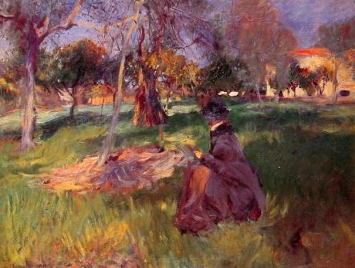 In the OrchardJohn Singer Sargent, 1886, oil on canvas
