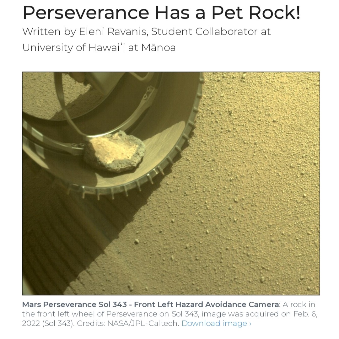 magpithy:Losing my shit over Perseverance’s pet rock.I want what they have