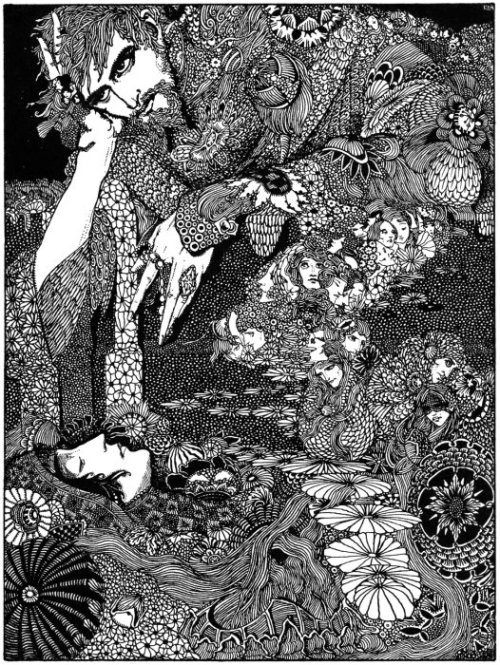 irisharchaeology:An illustration by Irish artist Harry Clarke which adorned a 1919 edition of Edgar 