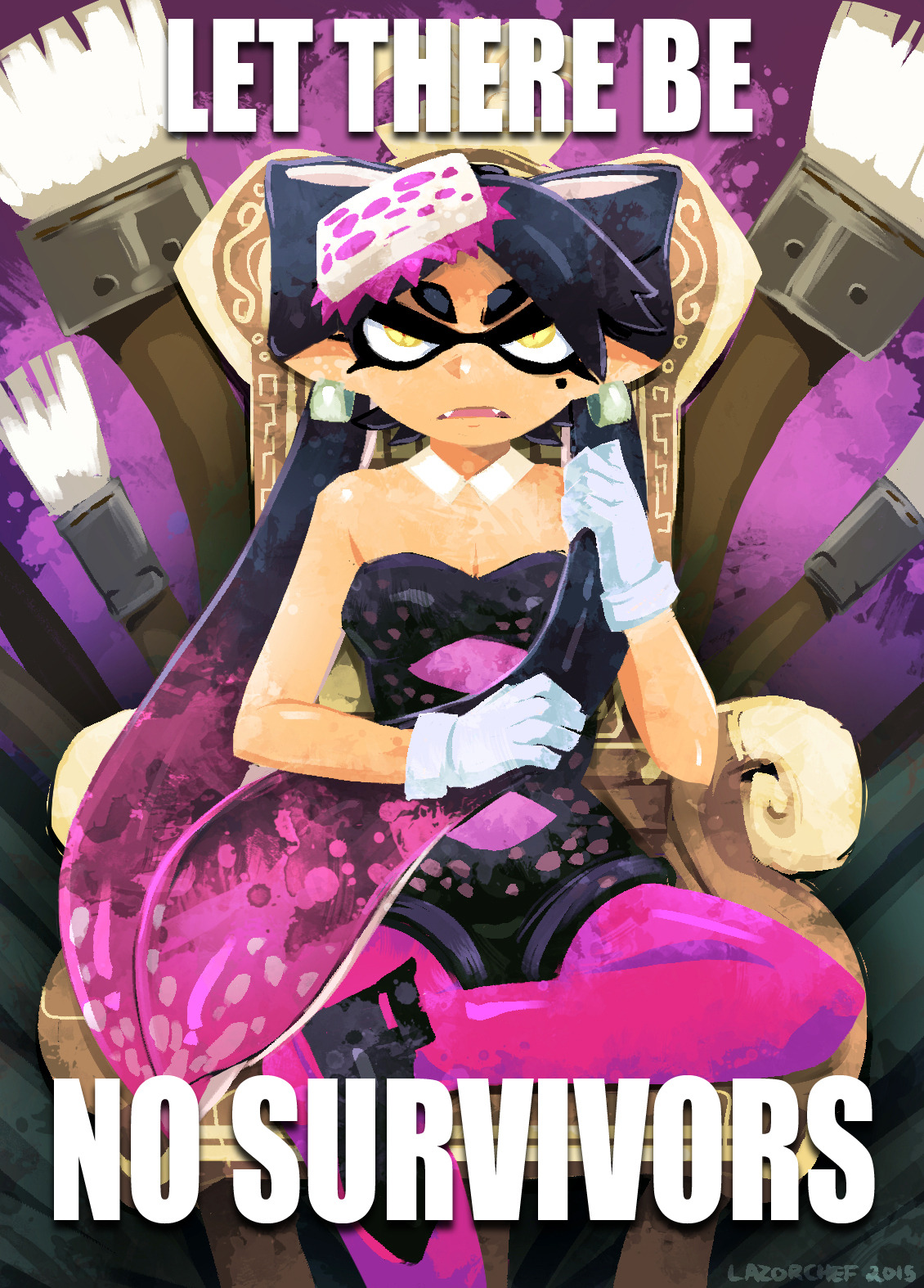 lazorchef:  Queen Callie, with and without text.  ARTISTS ALL THE WAY 