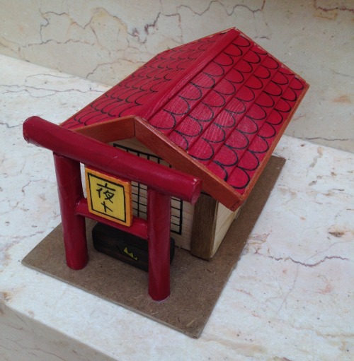 slowed-fish-rain:  Here’s my new handmade Yato’s shrine (with a little Tsukuyomi’s