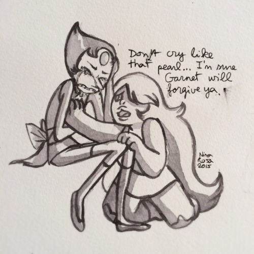 nina-rosa-draw: Pearl and Amethyst, again