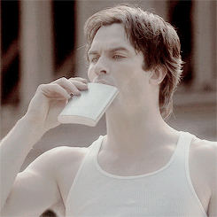 justinfolay:  Sexual orientation: Damon in a white tank top. 
