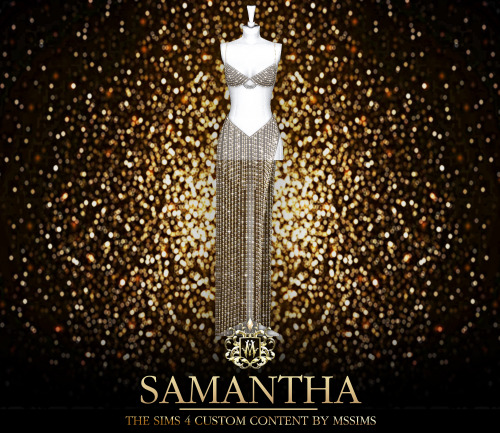 SAMANTHA GOWN FOR THE SIMS 4ACCESS TO EXCLUSIVE CC ON MSSIMS4 PATREONDOWNLOAD ON MSSIMS PATREONDOWNL