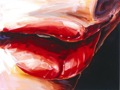 Cornelius Völker (German, b. 1965, Kronach, Germany) - Lips, 2011  Paintings: Oil on Canvas