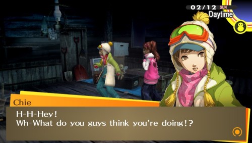 jfx:  MY FAV PART IN PERSONA 4 GOLDEN IS WHEN YOU PICK TO HANG OUT WITH THE GUYS INSTEAD OF ANY GIRL ON THE SKI TRIP AND YOU GET LOST AND EVERYONE THINKS YOURE HAVING AN ORGY IN A CABIN  