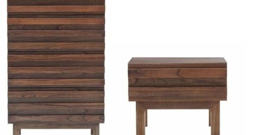 #BagoesTeakFurniture Burrows Collection Manufactured by EQ3 Collection includes: C nightstand, night