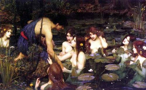rnyfh:Greek mythology and John William WaterhouseThe Awakening of Adonis (1899)Hylas and the Nymphs 