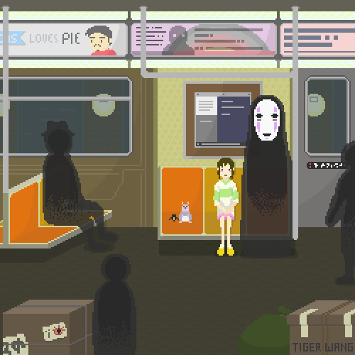 tigerwang:  everyday when I take the subway to work I imagine Chihiro and No-Face riding with me 