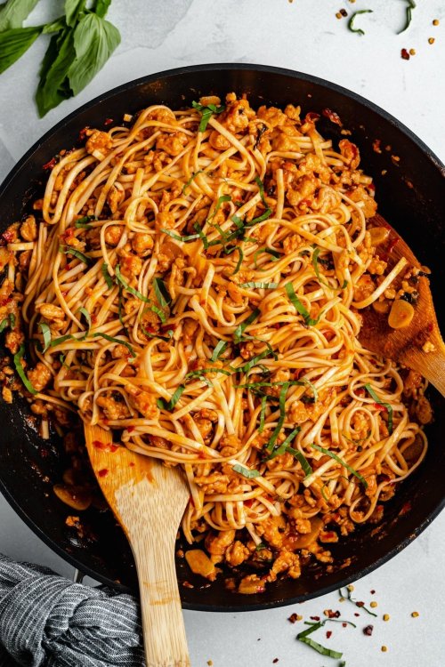 Sweet & Spicy Hot Chili Chicken NoodlesFollow for recipesIs this how you roll?