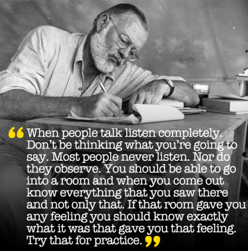 explore-blog:  For Hemingway’s birthday, his timeless advice to aspiring writers  Happy Birthday, Pa