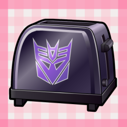 strawberrieninja:  leggystarscream:  strawberrieninja:  leggystarscream:  greyliliy:  strawberrieninja:  greyliliy:  strawberrieninja:  Deceptitoast. it’s me. I’m a toaster. This is my alt-mode.  If you’re Deceptitoast, does that mean your arch