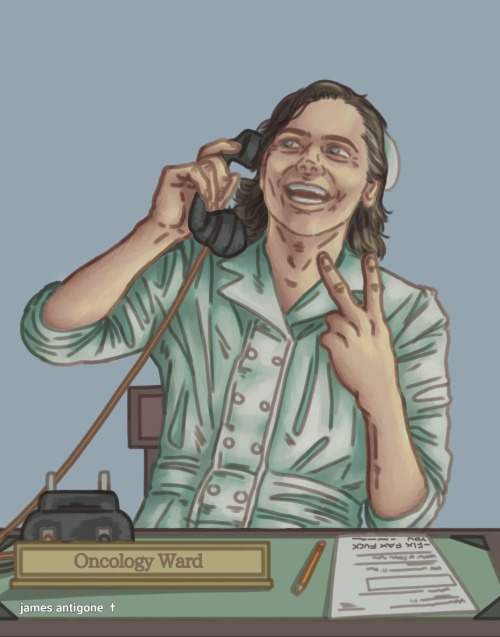 Left: "Nurse No. 1", Completed 2023: Digital Medium, Spiritual Intervention.