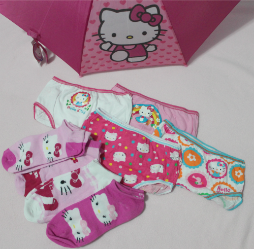 sara-meow:  Went to Walmart and found some Hello Kitty things in my size!~ Lady at cash was eyeing me down but it was worth it in my opinion ^_^ 