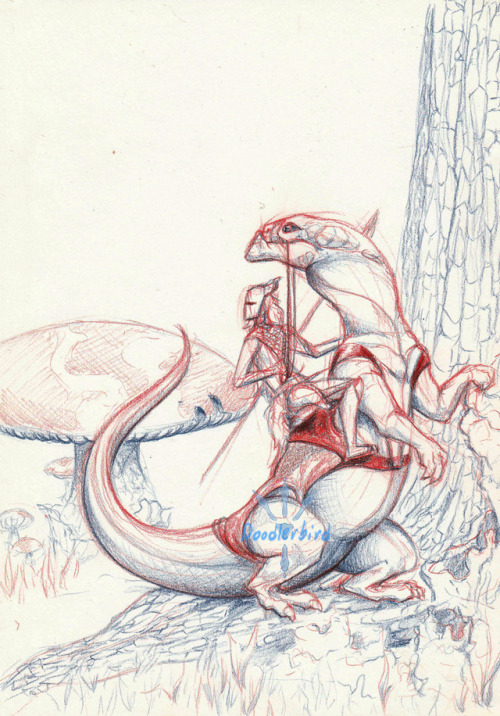 Practiced Pens And Made Some Characters! That Lizard Is Supposed To Be Sized At About 27 Cm. And The