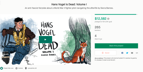 We’re in the final days of the Kickstarter for Hans Vogel is Dead: Volume 1 and we’re 96% funded! An