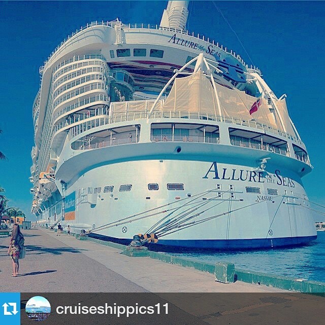 #Repost @cruiseshippics11・・・Allure of the Seas in Nassua pic creds to @jakebivas_ #cruiseshippics11 #cruiseship #cruise #ship #cruises #allureoftheseas #royalcaribbean @royalcaribbean