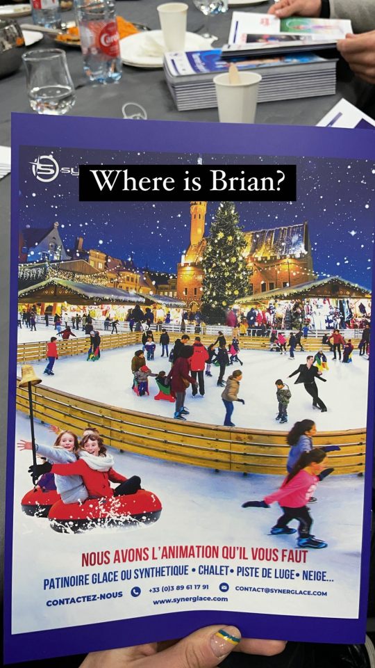 synerglace ad with Brian Joubert photoshopped in, captioned: 'Where's Brian?'