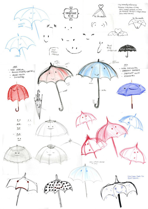 Artwork for The Blue Umbrella, a typically impressive Pixar short film.