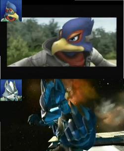 Blackkirby89:  Just S Pics Of Falco And Wolf From Ssbb Subspace Emissary And Their