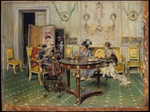 met-european-paintings: Gossip by Giovanni Boldini, European PaintingsCatharine Lorillard Wolfe Coll