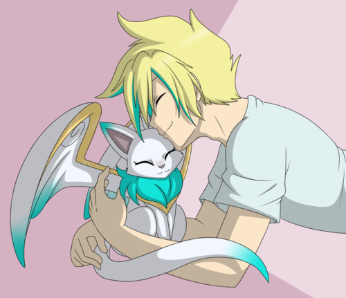 Little Creature I just wanted to draw something cute with Ezreal and Yuuto, his cat like creature fr