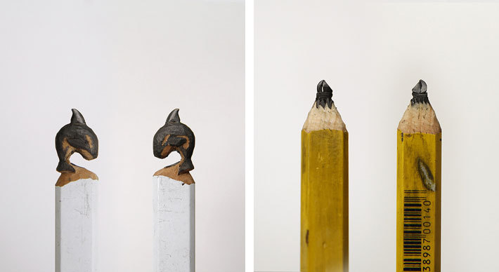 exhibition-ism:  Diem Chau&rsquo;s miniature pencil and crayon sculptures. 