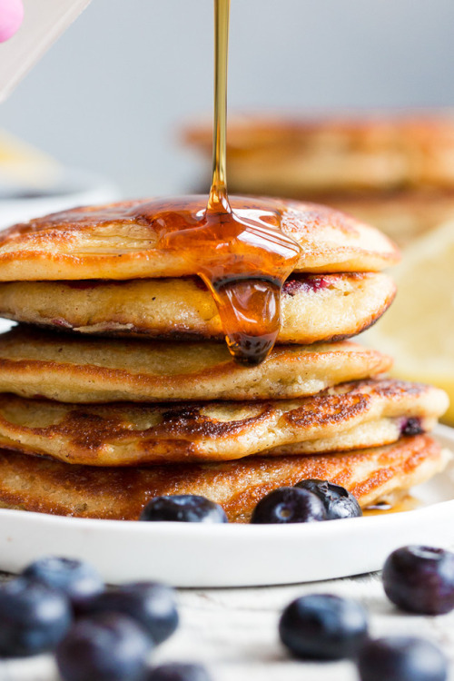 fullcravings - Lemon Blueberry Pancakes {Paleo, GF, DF}