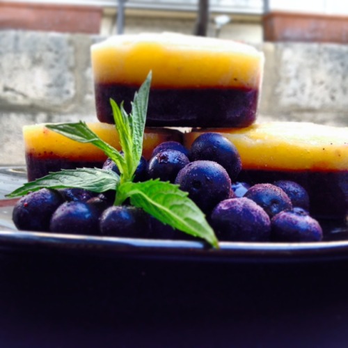 Double layered blueberry and mango sorbet
NB/ Best prepared the night before or in the morning if planning to serve the dish in the evening, to allow time for the sorbet to set
Ingredients:
• 2 cups frozen blueberries
• 4 cheeks frozen mango
• 1 can...