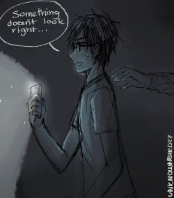scribblingsky:  I need to find Viktor… Why did the power have to go out now? I’m cold &gt;&lt;You won’t be cold for long Yuuri…Day 7 of @yoi-xmas ! I wanted to do art for the anniversary of the episode that saved everyone’s lives but I couldn’t