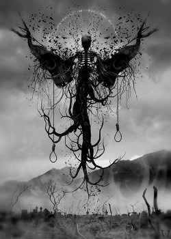 whitesoulblackheart:  Death Bringer by Dan Verkys ©Website / FB / deviantART / Tumblr (Please leave links &amp; credit … Ƹ̴Ӂ̴Ʒ)