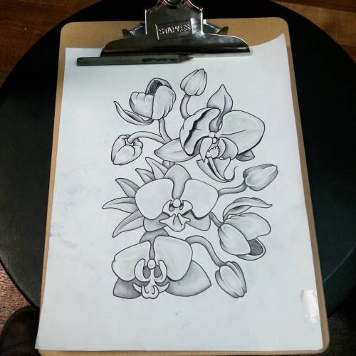 Shading some orchids, good times. #drawing porn pictures