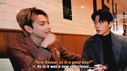 Hongjoong & Santrying Classic British Food For The First Time (yt; @jolly)