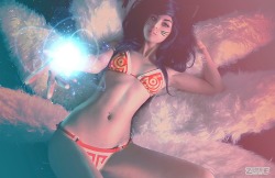 zombiebitme:  Moar of my Ahri cosplay based