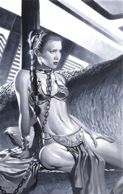 comicbookwomen:  Chris Stevens Yep, all Leia today.   That is a sexy leia yummy