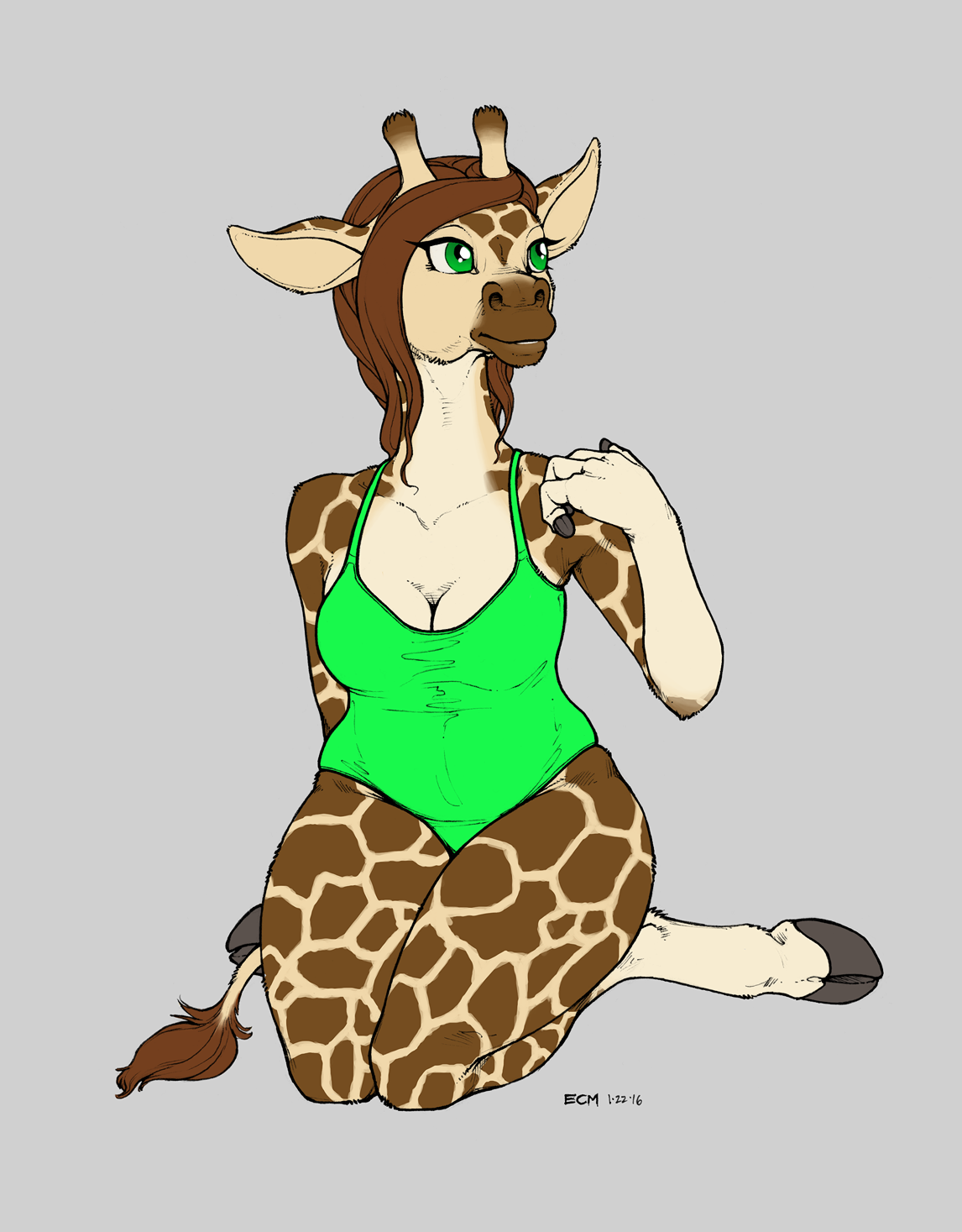 Gracey the giraffeTried pure inking and flats with this one. It’s good to switch