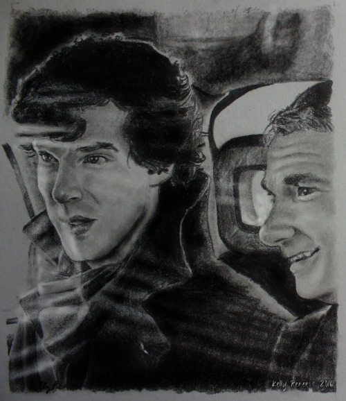 kellpod: Sherlock &amp; John, done in pencil.Reblog if you may, but please don’t repost.