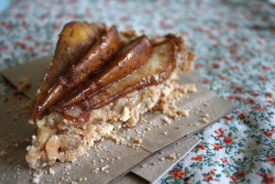 theblackvegan:  Vegan Pear Almond Tart 
