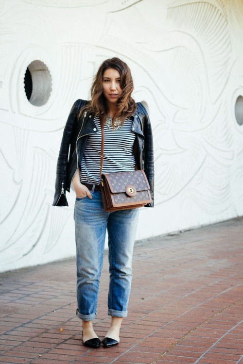 what-id-wear:What I’d Wear : The Outfit Database (source : Ready Two Wear )Love the cuffed jeans