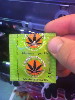 reddlr-trees:  They sell weed flavored condoms