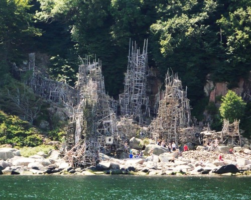 useless-swedenfacts:  A Swede built a city out of driftwood on the shore in Skåne and declared independence from Sweden.  He named his new country Ladonia.  The country receives 40,000 visitors a year, has 59 national holidays, and publishes a newspaper. 