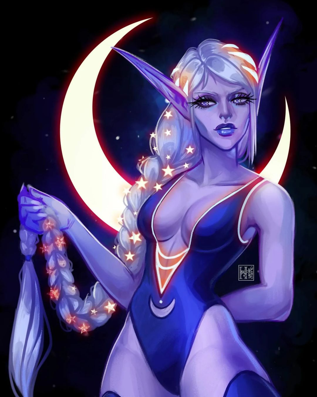 🖤 The Night 🌘✨
🖤 Henlo, yes, this is my trying not to forget how to paint 😅
.
.
.
#art #digitalart #fantasyart #elf #night #moon #dark #whitehair #illustration #artisttofollow #artistsoninstagram...