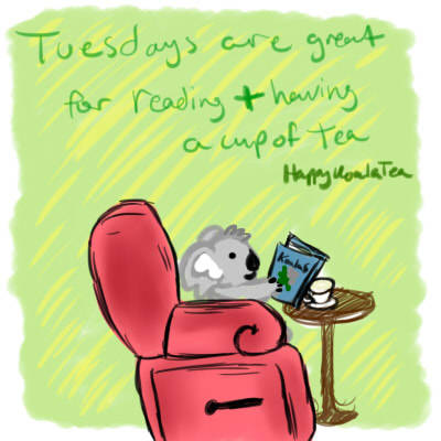 haveateaparty:happykoalatea:Tuesdays are great for reading and having a cup of teaRead your favorite