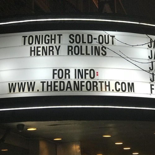 Yeahhhhh!!! Henry Rollins tonight at the danforth music hall!! Go Henry Go!!! . . . . . . #danforthm